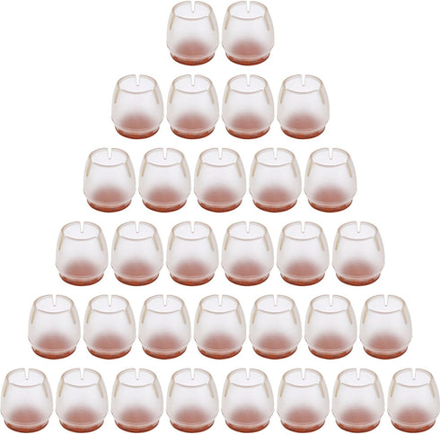 Outus 32 Pack Silicone Chair Leg Floor Protectors, Chair Leg Covers Silicone Floor Protector Round Furniture Table Feet Covers, Fit for The Chair Legs with The Diameter of 0.99-1.14 inch