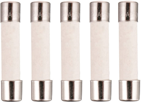 BOJACK Microwave Fuse 20a Ceramic Fuse 20 Amp 250V Slow-Blow Compatible and Universal Replacement for GE WB27X10388 and Whirlpool Kenmore Other Microwaves