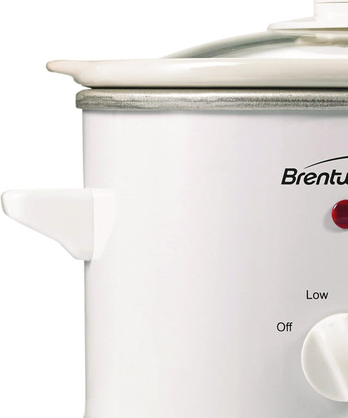 Brentwood Slow Cooker, 1.5 Quart, White