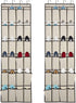 Over the Door Shoe Organizer, 2 Pack Laigoo Hanging Shoe organizer with 24 Large Fabric Pockets, with 4 Hooks Shoe Storage Rack Organizer for Closet Bedroom Bathroom Pantry?60 x 20 inch, Beige)