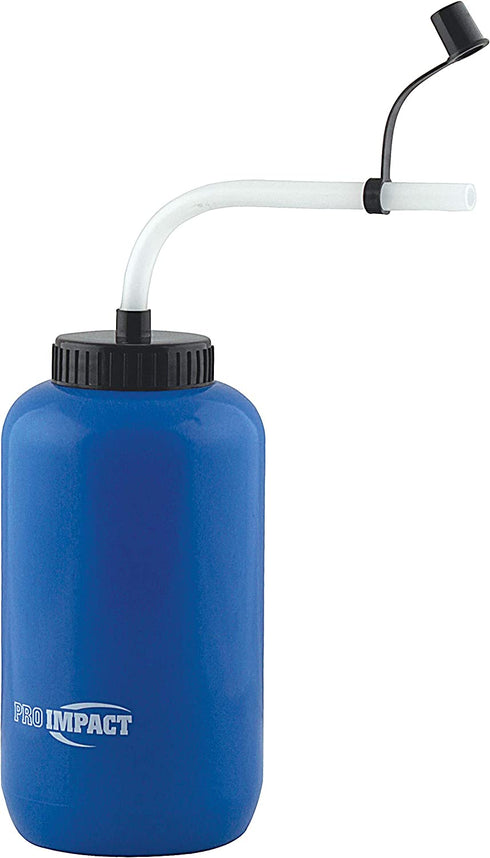 Pro Impact Boxing Hockey Lacrosse Water Bottle Squeezable Plastic w/Long Straw and Spray Cap - Ideal for Baseball Gym Yoga Sports Boxing Cycling Football (35.5 Oz.) BPA Free