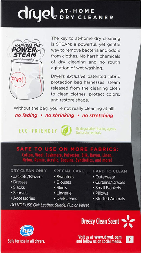 Dryel At-Home Dry Cleaner Refill Kit, 8 Count