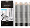 dainayw Professional Drawing Sketching Pencils Set, 24 Pieces Art Pencils 14B, 12B, 10B, 9B, 8B, 7B, 6B, 5B, 4B, 3B, 2B, B, HB, F, H - 9H, Graphite Shading Pencils for Beginners & Pro Artists