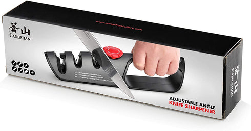 Cangshan 1026108 3-Stage Adjustable 14-24 Degree Professional Knife + Scissor Sharpener