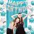 Teal Blue Birthday Decorations for Women Girl - Teal Blue and Silver Birthday Balloons Kit,Turquoise Birthday Party Decoration