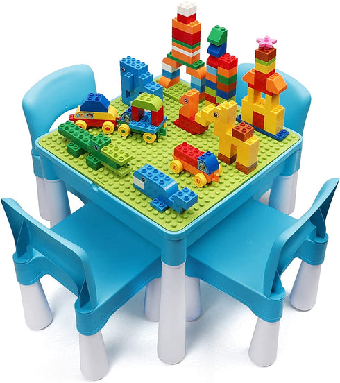 Plastic Kids Chair, Durable and Lightweight, 9.3" Height Seat, Indoor or Outdoor Use for Boys Girls Aged 2+ Blue