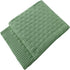 TREELY 100% Cotton Knitted Throw Blanket Couch Cover Blanket(50 x 60 Inches, Sage Green)