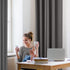 Deconovo Thermal Insulted Grey Blackout Curtains & Drapes, Noise Reduction Grommet Window Treatment Panels for Bedroom (42x63 in, 2 Panels)