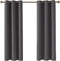 Deconovo Thermal Insulted Grey Blackout Curtains & Drapes, Noise Reduction Grommet Window Treatment Panels for Bedroom (42x63 in, 2 Panels)