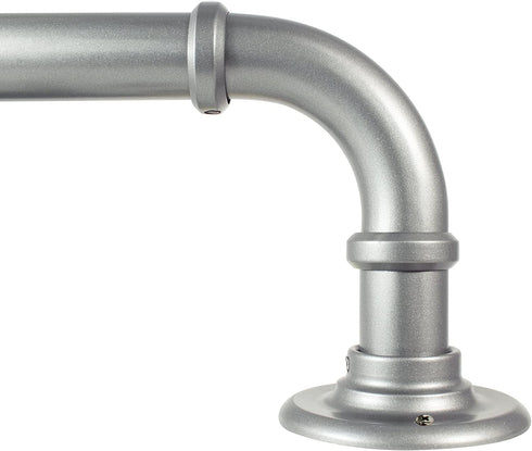 Decopolitan Room Darkening 1" Telescoping Single Rod Set, 36-72", Pewter