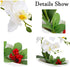 LIVILAN Artificial Orchid White Arrangements for Decoration Silk Fake Flowers for Table Centerpiece Home Bathroom Decor Office Wedding Vivid