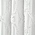 Lush Decor Avon Window Curtain Panel for Living Room, Dining Room, Bedroom (Single Curtain), 84? x 54?, White
