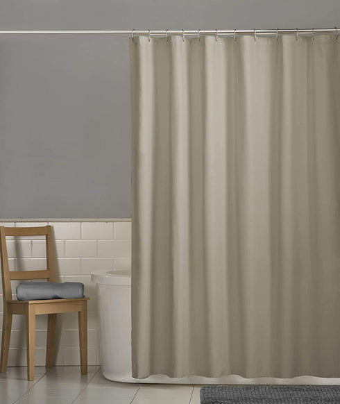 MAYTEX Water Repellent Fabric Shower Curtain or Liner, 70" x 72", Beige
