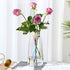 Lyellfe 2 Pack Modern Glass Vase for Flower, Clear Decorative Iridescent Vase, 8.6" Tall Irised Ins Handicraft Creative Table Vase for Centerpieces, Living Room, Home, Office, Gifts, Wedding