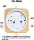 Reynoe 4 Inch Wooden Analog Alarm Clock Battery Operated Non-Ticking with Snooze Button,Night Light,Gentle Wake