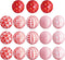 18 Pieces Valentin's Day Ball Ornaments Buffalo Check Love Heart Ball decorations Red and Pink Fabric Wrapped Ball Valentine Decorative Supplies for Valentine's Day Party Wedding Table (1.57 Inches)