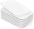 Foraineam Set of 8 Pieces 8 Inch Rectangular Porcelain Platters Dessert, Appetizer, Salad Plates White Serving Trays