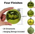 24Pcs Christmas Balls Ornaments for Xmas Tree - Shatterproof Christmas Tree Decorations Large Hanging Ball Lemon Green 3.2" x 24 Pack