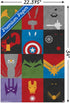 Trends International Marvel Comics-Avengers-Minimalist Grid Wall Poster, 22.375 in x 34 in, Premium Unframed Version