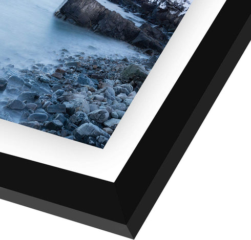Americanflat 11x14 Floating Frame in Black with Polished Glass and Hanging Hardware Included - Also Use 8x10 or 5x7 Photos for Floating Effect - Horizontal and Vertical Formats for Wall
