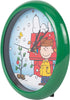 Mark Feldstein & Associates Peanuts Dog House Plays Carols Snowy Blue 8 x 8 Christmas Wall Clock
