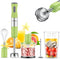 GutView Immersion Hand Blender 1000Watt, 5in1 Hand Mixer Set, Powerful Smart Stick Blender Stainless Steel Shaft and Blades, with 700ml Mixing Beaker, Milk Frother, 500ml Chopper, Egg Whisk