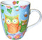 Divinity Boutique Spanish Inspirational Ceramic Mug, Patterned Owls with Scripture, Psalm 32:11, Multicolor