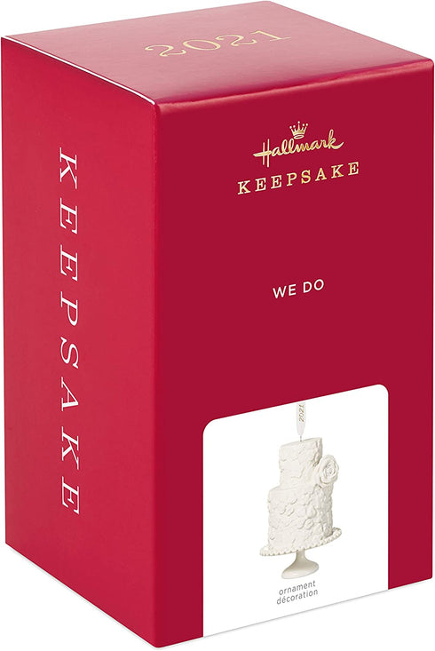 Hallmark Keepsake Christmas Ornament 2021 Year-Dated, We Do Wedding Cake, Porcelain
