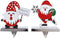 Santa Stocking Holders for Mantel Set of 2 - Metal Christmas Stocking Holder for Fireplace Christmas Stocking Hangers Mantle Stocking Hooks for Fireplace Shelf Christmas Holiday Decor(Santa)