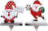 Santa Stocking Holders for Mantel Set of 2 - Metal Christmas Stocking Holder for Fireplace Christmas Stocking Hangers Mantle Stocking Hooks for Fireplace Shelf Christmas Holiday Decor(Santa)