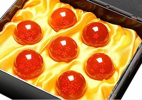 BaodeLi New 7pcs 42MM Large Crystal Acrylic Resin Glass Ball with Gift Box Dragon Transparent Play Balls