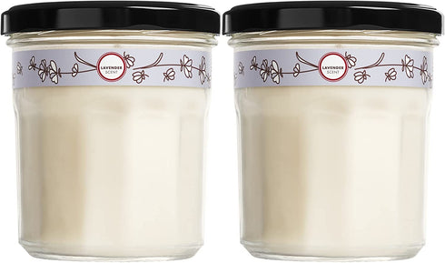 Mrs. Meyer's Scented Soy Aromatherapy Candle, 35 Hour Burn Time, Made with Soy Wax and Essential Oils, Lavender, 7.2 oz - Pack of 2