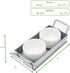 Mind Reader 2 Ceramic, Condiment Set with Galvanized Serving Board, One Size, Silver Tray-2 Bowls