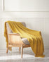 SPAOMY Throw Blanket, Knit Blanket with Tassels, Textured Cozy Lightweight Decorative Throw Blanket for Couch, Bed, Sofa, Travel- All Seasons (60x80 Inch, Mustard Yellow)