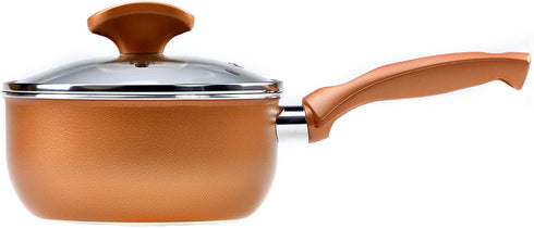 RAVELLI Italia Linea 20 Non Stick Saucepan with a lid, 1 Quart
