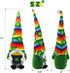 St. Patrick's Day Gnome Irish Leprechaun Tomte for March Saint Paddy's Day Gift Rainbow Nisse Handmade Scandinavian Folklore Shamrock Elf Dwarf Home Household Kitchen Tiered Tray Decorations Set of 2