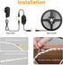 Onforu White LED Strip Lights, 32.8ft Super Bright Dimmable Tape Light Kit, 600 LEDs Daylight Bright Christmas Rope Light, Flexible Strip Lighting 6000K for Mirror, Under Cabinet, Home, Bedroom