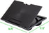 Mind Reader LTADJUST-BLK Adjustable Portable 8 Position Lap Top Desk with Built in Cushions, Black