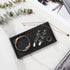Luxspire Bathroom Vanity Tray, Resin Dresser Jewelry Ring Dish Tank Storage Kitchen Sink Countertop Organizer Plate Holder for Perfume Candles Soap Towel Plant Bathroom Accessories, Mini, Ink Black