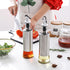 12 OZ Olive Oil Dispenser Bottle, ORIJOYNA 3 Pack Glass Oil & Vinegar Cruet with Pourers and Funnel, Olive Oil Carafe Decanter for Kitchen.