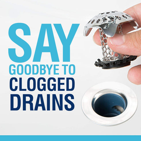 SinkShroom Bathroom Sink Drain Protector in Stainless Steel with StopShroom, Stainless with Stopper