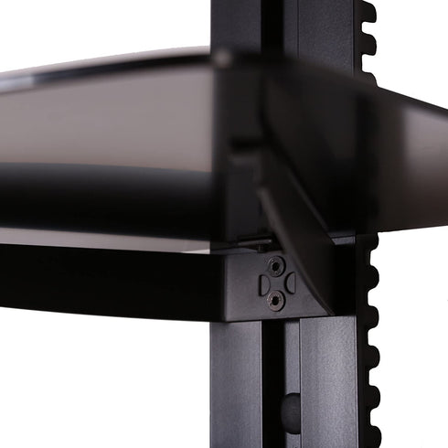 Fenge 2 Tiers Av Shelf Wall Mount Shelf Black Bracket Stand for AV Receiver Component Xbox Cable Boxes Gaming Systems