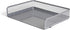 1InTheOffice Desk Tray, Side Load Letter Tray, Stackable Silver Mesh Tray"2 Pack"