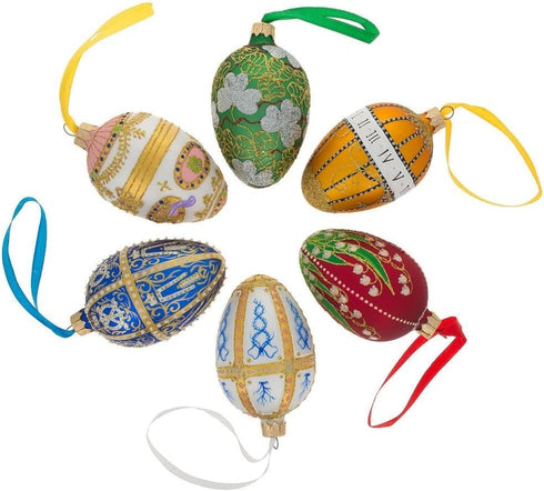 BestPysanky 1902 Clover Leaf Royal Egg Glass Christmas Ornament