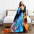 Flame Dragon Throw Blankets Super Soft Microfiber Warm Fuzzy Plush Blanket Cozy Luxury Bed Blankets All Season for Couch/Sofa/Gift 50"X40"