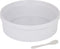 Souffle Dish Ramekins for Baking 48 Oz, 1.5 Quart Large Ceramic Oven Safe Round Fluted Ramekin Bowl with Mini Condiment Spoon for Soufflé Pot Pie Casserole Pasta Roasted Vegetables Baked Desserts