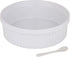 Souffle Dish Ramekins for Baking 48 Oz, 1.5 Quart Large Ceramic Oven Safe Round Fluted Ramekin Bowl with Mini Condiment Spoon for Soufflé Pot Pie Casserole Pasta Roasted Vegetables Baked Desserts