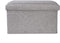ZLY Folding Stool Storage Ottoman Polyester Fabric Linen Foot Rest Seat Clutter Collection 16"x10"x10"
