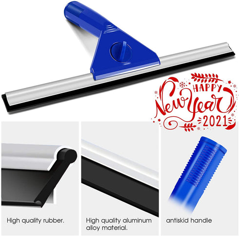 MASTERTOP Window Squeegee Cleaning Tool - Outdoor Window Cleaner, Window Washing Kit, Extension Pole, Streak Free Shine, Easily Squeegee for Window Cleaning