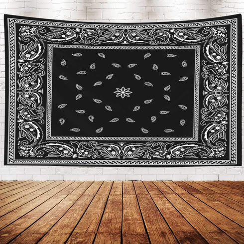 Pamime Tapestry Wall Hanging,Home Decor Tapestry Black Bana Pattern Dorm Room Bedroom Living Room 80X60 Inches?200X150Cm? Bedspread Inhouse,Black White 1
